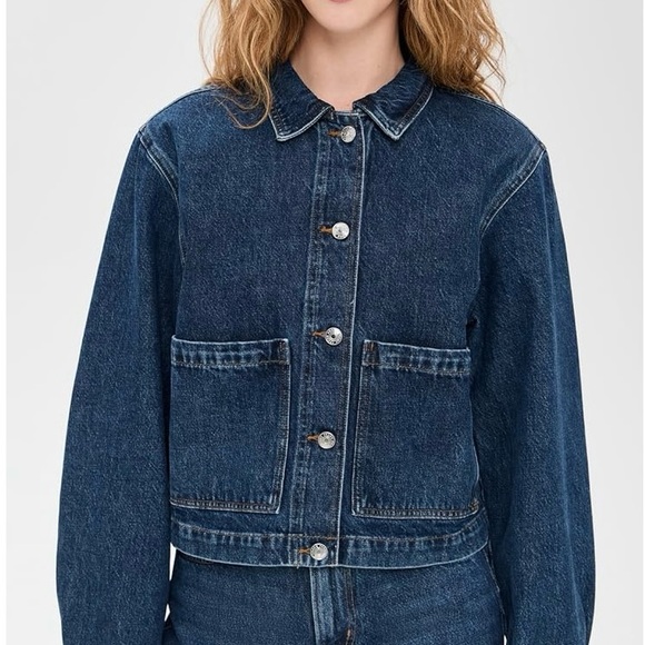 Frame Patch Pocket Denim Jacket in Noble. XL (size 10-12) - Picture 6 of 10